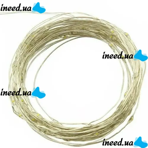 Вулична Світлодіодна гірлянда Solar String Lights LS48-100W 12 метрів 100 LED діодів Холодний білий Роса Cool light з сонячною панеллю для дерев і веранд