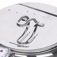 Фритюрница на плиту Fryer Pot 2,2л с масляным термометром и поддоном для слива масла Кастрюля для фритюра с крышкой из нержавеющей стали для кухни
