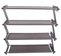 Складная этажерка полка для хранения обуви Z-Shared Shoe Rack YH8802-4 на 4 полки, Бытовая стойка органайзер YH-8802 для вещей и обуви Кофейная