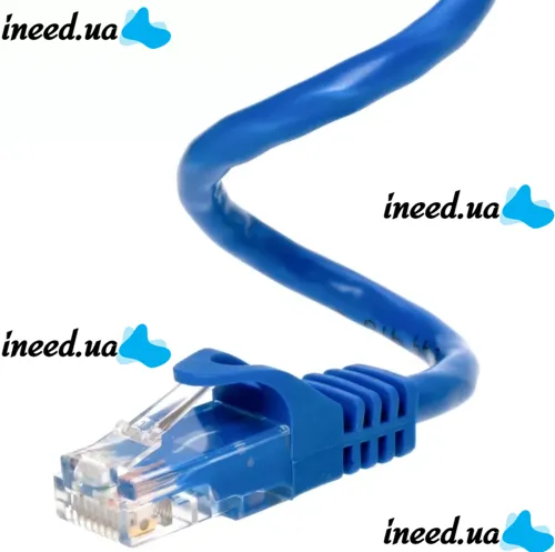 Высокоскоростной сетевой LAN кабель патч корд UTP Cat5e 15 метров RJ-45 для подключения к компьютеру интернета, Коммутационный ethernet шнур Синий