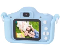 Детский цифровой фотоаппарат Smart kids Kitty XO XJ01 с селфи камерой и видео съемкой 600mAh, Камера Котик 2" с встроенными играми для детей Синий