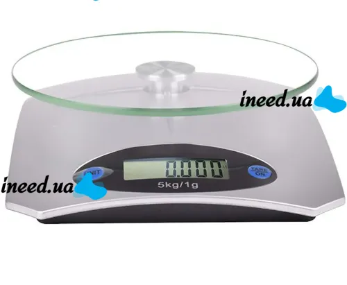 Кухонные электронные весы Domotec MS-KE5 от 1г до 5 кг Air Glass стеклянные до 5кг Домотек с LCD-дисплеем и автоматическим выключением Серые