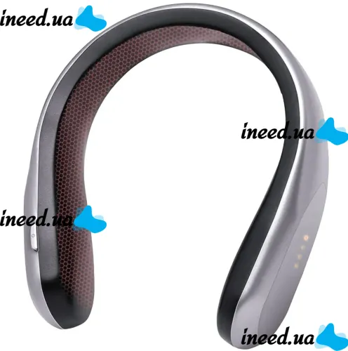 Беспроводной обогреватель на шею Handy Heater Freedom MAG-634 с 4 режимами нагрева от USB, Переносной аккумуляторный мини обогреватель для шеи Серый