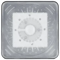 Світлодіодна квадратна насадка лійка для верхнього душу Shower head AND XL-902 з LED RGB підсвічуванням, душова насадка-лійка з датчиком температури