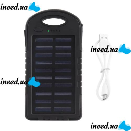 Портативний зарядний пристрій Power Bank Solar Charger JS-3 50000 mAh повербанк c карабіном на сонячній батареї, зовнішній акумулятор 50000 маг