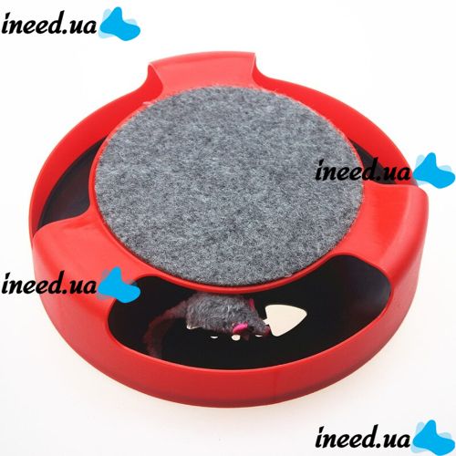 Интерактивная игрушка когтедерка Поймай Мышку Catch The Mouse для котов и кошек с точилкой для когтей 2 в 1, Когтеточка для котят и кота 25 см