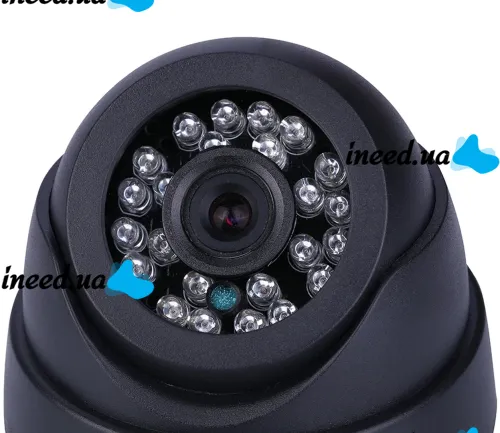 Комнатная цветная IP камера видеонаблюдения Спартак CCTV 349 1.3 mp с разъемом LAN, Проводная уличная купольная камера с ИК-подсветкой