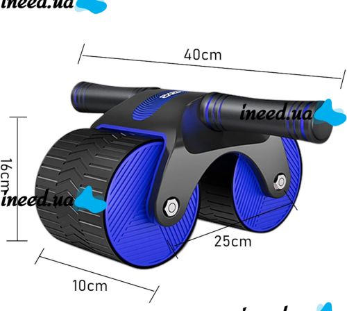 Double roller for the Rebound Abdominal Roller MAG-790 with a return mechanism and a mat, Double wheel simulator for abdominal muscle training