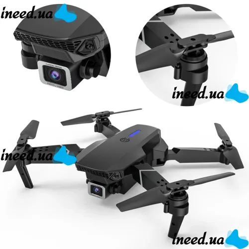 Складаний радіокерований квадрокоптер Foldable S-89 Pro Black FPV з 4K HD камерою, Чорний літаючий коптер на пульті управління s89