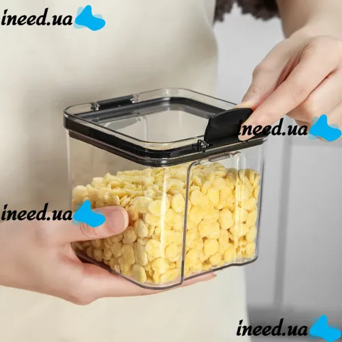 Набор контейнеров для сыпучих Food Storage Container Set 8 емкостей, прозрачные органайзеры, баночки для хранения пищевых продуктов, круп с крышками