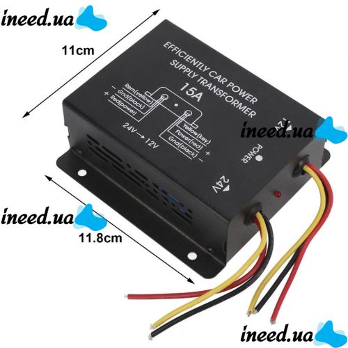 Преобразователь авто инвертор DC/DC 24v-12v 15A GS-D15A 180W