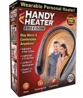 Беспроводной обогреватель на шею Handy Heater Freedom MAG-634 с 4 режимами нагрева от USB, Переносной аккумуляторный мини обогреватель для шеи Серый