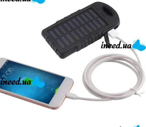 Портативний зарядний пристрій Power Bank Solar Charger JS-3 50000 mAh повербанк c карабіном на сонячній батареї, зовнішній акумулятор 50000 маг