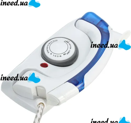 Folding Hand Iron Soarin SR-258B 700W with Steaming Function 3 Modes, Steam Generator Steamer with Folding Handle AND-31-30 White with blue