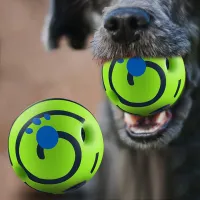 Giggling Dog Ball Wobble Wag Giggle Ball D-14, An interactive toy for playing with a dog, a sound ball toy made of thermoplastic rubber
