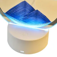 Настільна світлодіодна лампа нічник RGB пісочні гори 3D Sandscape з LED підсвічуванням 7 режимів і підставкою, рухомі годинник з сипучим піском