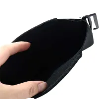 Поясная сумка бананка Mini Belt Bag ISKYBOB 7452 для документов и телефона без застежки, сумочка органайзер на пояс и ремень мужчин и женщин Черная