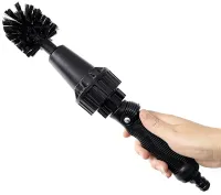 Вращающаяся автомобильная щетка насадка на шланг Brush Hero для чистки авто, дома, сада, Универсальная автощетка для мойки авто с насадками Черная