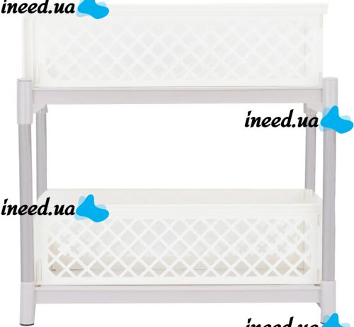 Универсальная стойка органайзер Portable 2 Tier Basket Drawers с выдвижными ящиками полками для хранения емкостей мелочей Полка подставка в ванную