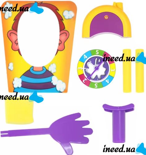 Настольная игра Пирог в лицо Hasbro Pie Face B7063 для игр в компании, Развлекательная игра Торт в лицо E111-11 с рулеткой для детей и взрослых