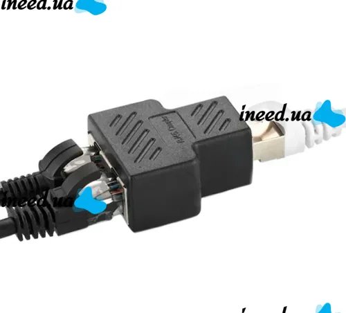 Одноканальный пассивный двойной переходник удлинитель HDMI сигнала - 2xRJ45 адаптер Voltronic по UTP кабелю по двум витым парам до 30м 1080P Черный