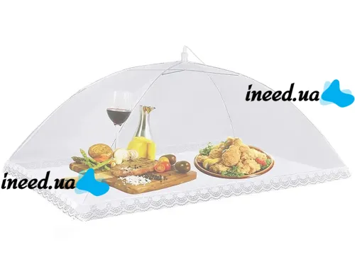 Антимоскитная сетка чехол на стол Broil King AND139 для защиты еды от мух и ос 43x43x26 см, Противомоскитный складной зонтик для пищи от насекомых