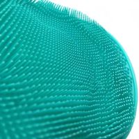 Silicone Shower Foot Scrubber Mat LY-379 Suction cup back and foot massage mat, Wall mounted non-slip shower brush Turquoise