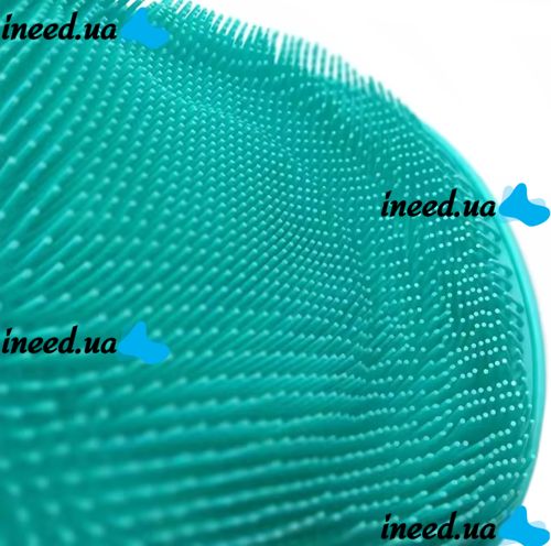 Silicone Shower Foot Scrubber Mat LY-379 Suction cup back and foot massage mat, Wall mounted non-slip shower brush Turquoise