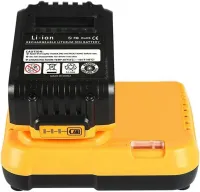 Зарядное устройство для зарядки аккумуляторов Dewalt 24V 3 контакта, Блок питания зарядка Деволт для аккумуляторной батареи 24В 2А от сети Желтый