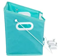 Складной органайзер корзина Closet Caddy Box с жестким поддоном для хранения вещей и постельного белья с креплением, Контейнер для одежды Синий