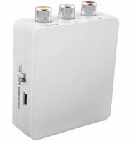 Активный конвертер переходник HDMI на AV RCA AV P42 тюльпан со звуком и внешним питанием, Универсальный адаптер HDMI-AV Converter Mini 1080P Белый
