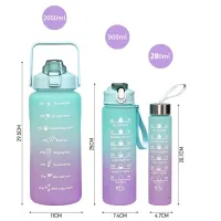Спортивные бутылки для воды Bottle AND264 3 в 1 объемом 2 литра, 900 мл,280 мл для спорта, Набор бутылок для воды, Спортивная бутылка для спорта