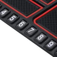 Anti-slip Car Mat Organizer Scratch mat HA-20 4in1 for Car Dashboard, Holder Stand for Phone and Cards Red