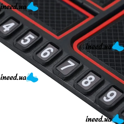 Anti-slip Car Mat Organizer Scratch mat HA-20 4in1 for Car Dashboard, Holder Stand for Phone and Cards Red