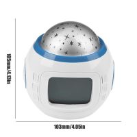 Настольные часы - проектор Music And Starry Sky Calendar 1038 с LED подсветкой, Музыкальный ночник проектор звездного ночного неба светильник Белый