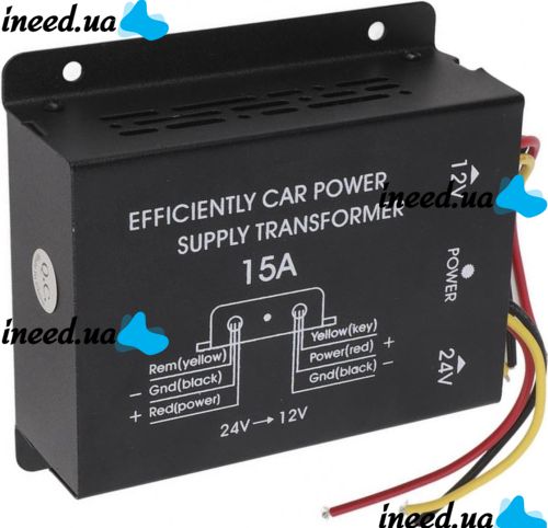 Преобразователь авто инвертор DC/DC 24v-12v 15A GS-D15A 180W