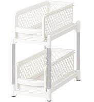 Универсальная стойка органайзер Portable 2 Tier Basket Drawers с выдвижными ящиками полками для хранения емкостей мелочей Полка подставка в ванную