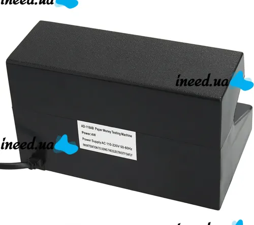 UV Automatic Currency Detector Money Detector AD-118AB AC-220v, UV Lamp for fast checking of money bills Powered by the network Black