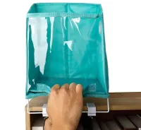 Складной органайзер корзина Closet Caddy Box с жестким поддоном для хранения вещей и постельного белья с креплением, Контейнер для одежды Синий
