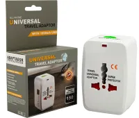 Universal Power Adapter plug to socket 1000 mA Universal adapter SL-823 2USB, Adapter for EU UK US CA Japan outlet with USB for travel