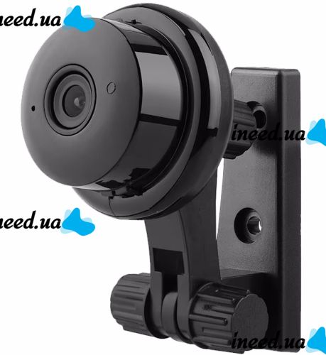 Беспроводная мини WI-FI IP камера видеонаблюдения H015 с датчиком движения и ночным видением, Видеокамера H-015 WIFI с креплением на стену Черная