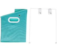 Складной органайзер корзина Closet Caddy Box с жестким поддоном для хранения вещей и постельного белья с креплением, Контейнер для одежды Синий