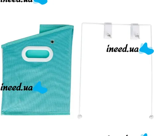 Складной органайзер корзина Closet Caddy Box с жестким поддоном для хранения вещей и постельного белья с креплением, Контейнер для одежды Синий