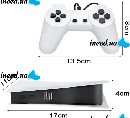Игровая приставка Dendy 8 Bit Game Station PS5 с двумя джойстиками и 620 встроенных игр GS5, Детская ретро консоль Денди G155 для телевизора