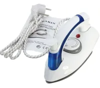 Folding Hand Iron Soarin SR-258B 700W with Steaming Function 3 Modes, Steam Generator Steamer with Folding Handle AND-31-30 White with blue
