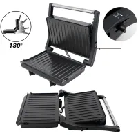Electric grill Domotec MS-7708 1000W contact clamping electric grill for meat and vegetables, sandwich maker, sandwich maker with non-stick coating