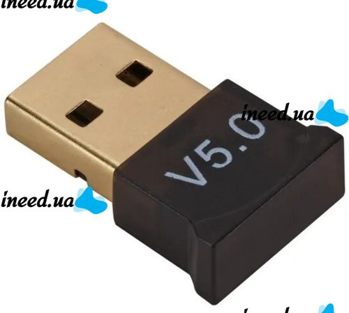 Мини адаптер USB Bluetooth v5.0 с поддержкой микрофона для ПК, беспроводной блютуз стерео приемник передатчик для PC Windows 7, 8, 10 Черный