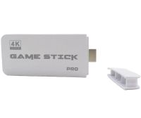 Игровая мини консоль в стиле PS5 HDMI Game Stick M15 PS1 с 20000 встроенных игр с 2 беспроводными джойстиками, Детская приставка 64GB 4К с контроллерами Белая