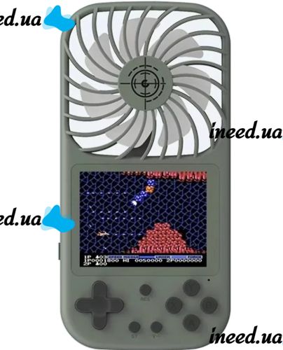 Игровая портативная консоль с вентилятором Gen Game Fan F1 HS-224 на 500 игр, Ретро мини приставка с дисплеем 2.8" Dendy JD-05 от аккумулятора