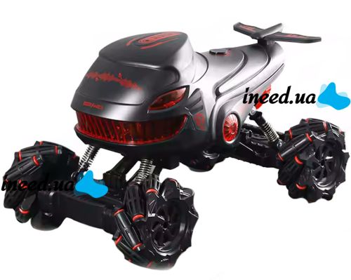 Игрушечная детская машинка автомобиль Акула S-Drift S883 с пультом ДУ, Гоночная машина 2,4 ГГц с подсветкой и паром на радиоуправлении для детей
